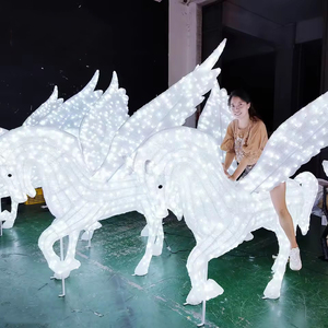 Kỳ nghỉ Led Ngoài Trời giáng sinh <span class=keywords><strong>Motif</strong></span> 3D trắng Acrylic thắp sáng ngựa động vật hình điêu khắc <span class=keywords><strong>Motif</strong></span> đường phố trung tâm trang trí - Product Image 6