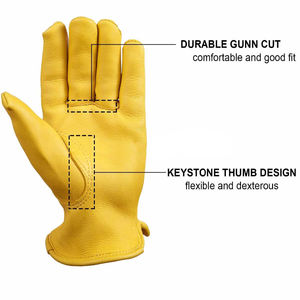 Gant de conducteur en cuir de chèvre de qualité supérieure Gants de sécurité industrielle de qualité supérieure - Product Image 4