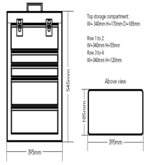Modern Metal Tool <strong>Cabinets</strong> 5 Drawers Adjustable Height Heavy-Duty Mechanical Storage Workshop OEM Customizable <strong>Keyed</strong> <strong>Locking</strong> - Product Image 2