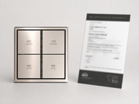 Interrupteur mural intelligent KNX 4 boutons 4 commandes avec boîtier métallique IP20 pour villas