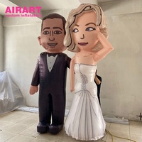 Personnages de décoration de mariage personnalisés, personnages gonflables de la mariée et du marié