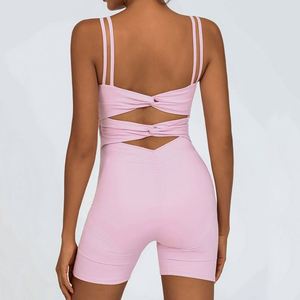 2025 Tik <span class=keywords><strong>Tok</strong></span> logotipo personalizado entrenamiento sólido Fitness desgaste monos de verano para mujeres monos de talla grande mono de señora - Product Image 4