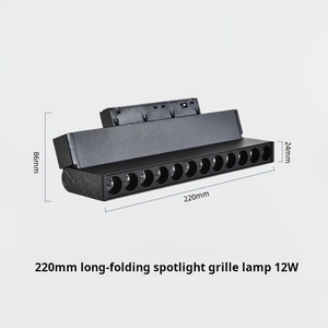 Diseño moderno 48V Pista magnética LED Foco lineal 12W 20W 30W Serie de rejilla plegable para dormitorio Villa Certificado ETL - Product Image 5