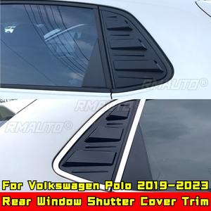 Kit de Carrocería para Volkswagen Polo 2019-2023, Cubierta de Persiana para Ventana Lateral Trasera, Color Negro Mate, Estilo Deportivo, Accesorios para Automóviles - Product Image 3