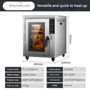 Máquina Comercial para Asar Pollos, Eléctrica/a Gas, <span class=keywords><strong>Asador</strong></span> Giratorio Automático de Sobremesa, <span class=keywords><strong>Asador</strong></span> Pequeño para Pollos, para Restaurantes y Cafeterías - Product Image 2