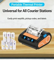 Imprimante thermique portable 2-en-1 pour étiquettes et reçus, 80 mm, USB, sans encre, noir et blanc, compatible Android, Mac, iOS, en stock