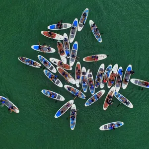 Vente en gros de planche de stand up paddle rigide en plastique pour le marché de la location