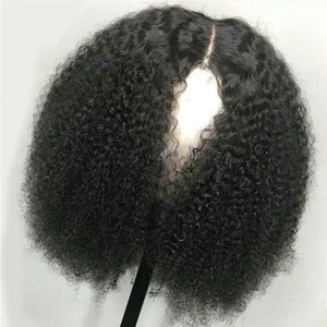 Peluca de Cabello Humano Remy Brasileño <span class=keywords><strong>Afro</strong></span> Crespo Rizado de 200 Densidad con Encaje Frontal HD Transparente, Natural, Corta, Pre-Desplumada para Mujeres Negras - Product Image 2