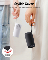 AC tak ve geri çekilebilir kablo ile 3-in-1 taşınabilir şarj 5000mAh 30W PD hızlı şarj güç banka duvar şarj All-in-One
