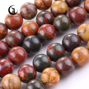 Perles de jaspe rouge de 6 mm, 8 mm, 10 mm, pierres naturelles, jaspe Cherry <span class=keywords><strong>Creek</strong></span>, perles rondes en pierres précieuses, perles en vrac pour la fabrication de bijoux - Product Image 1