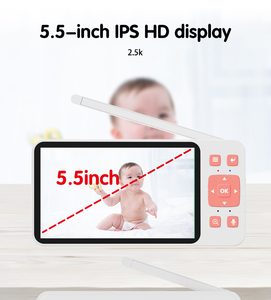 Nouvelle caméra de surveillance pour bébé Tuya 4MP sans fil avec vision nocturne, lecture de 8 berceuses, étanche IP65, grand écran IPS HD de 5,5 pouces - Product Image 2