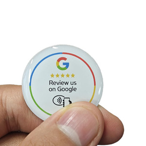 Etiqueta personalizada de 30mm NFC Google Review, etiqueta reprogramable para compartir en redes sociales, etiqueta RFID antimetal para teléfono - Product Image 1