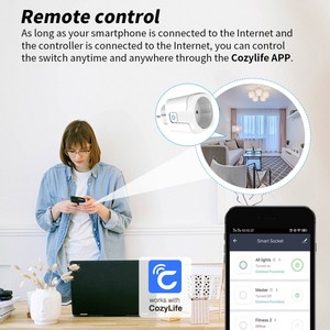 European Smart WiFi <b>Socket</b> Tuya <b>Timing</b> Switch Plug Adapter Remote Control Works with Alexa Google Assistant - Product Image 4