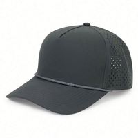 Casquette de golf 5 panneaux personnalisée avec logo, imperméable et perforée, vente en gros