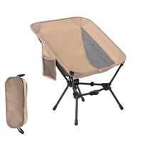 Chaise pliante carrée en acier pour le camping - Portable pour la randonnée, la pêche et les pique-niques