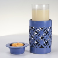 Lampe chauffe-cire électrique en céramique à motif personnalisé, chauffe-bougie, lampe à parfum, brûleur d'encens, brûleur de cire aromatique électrique ETL