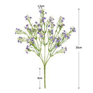 Dongchen Crafts Artificial Baby's Breath Bouquet 5 Pronged Soft Rubber <b>Pink</b> Wedding <b>Home</b> <b>Decor</b> Floral Arrangement Props - Product Image 5