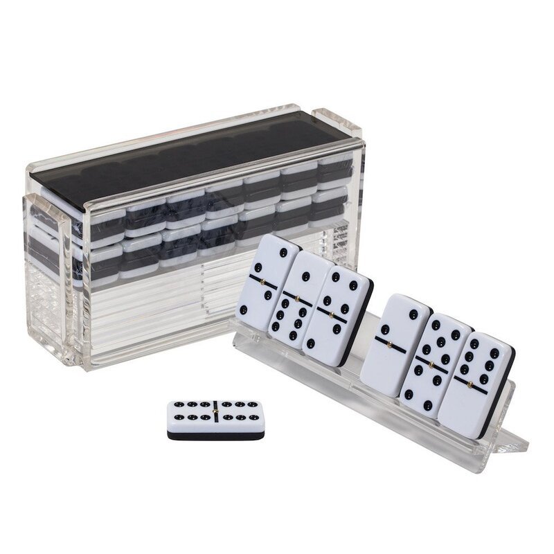 Custom Clear Acrylic Domino Game Set