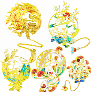 Marcapáginas de Metal Personalizado con Diseño de Hoja, Cruz y Flor, en Oro y Plata, para Sublimación - Product Image 6