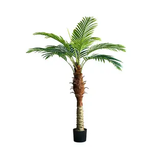 Decoración tropical para el hogar, árbol de coco artificial para interiores, decoración de plantas al por mayor, árbol de plátano, palmeras artificiales