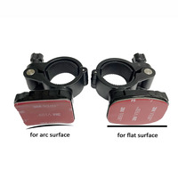 Kualitas Terbaik Operasi Satu Tangan Bahan PC 360 Rotating Sticky Adhesive Flashlight Holder Helm Api