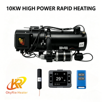 Chauffe-eau diesel OkyRie 10KW 12V 24V portable, préchauffeur hydronique pour moteur de camping-car, bus, voiture, camion – Vente en gros usine OEM