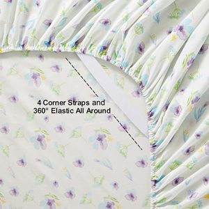 Aoyatex <span class=keywords><strong>Parure</strong></span> <span class=keywords><strong>de</strong></span> <span class=keywords><strong>Lit</strong></span> <span class=keywords><strong>de</strong></span> Haute Qualité Luxe Bleu Pissenlit Imprimé Drap et Taie d'Oreiller - Product Image 4