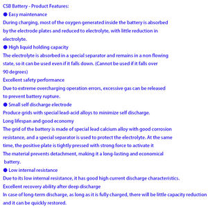 Batterie PowerSafe Ainos SBS100F 12V100AH pour chariot élévateur électrique, armoire de distribution, alimentation EPS - Product Image 4