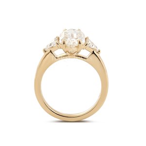 Bague ajustable de mode hip-hop pour femme en argent sterling 925 plaqué or avec diamant de laboratoire, style moderne et affirmé - Product Image 3
