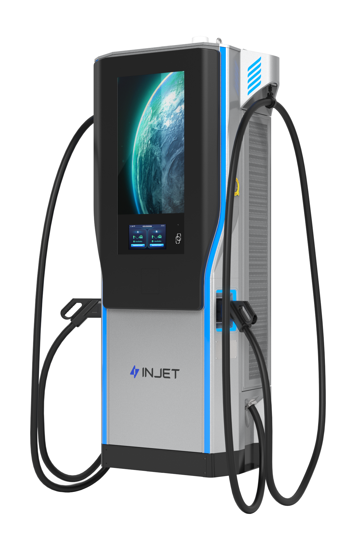 INJET Cargador DC Factory-Direct Super EV Charger 60-320kW Dual CCS 1/CCS 2 Interfaces Extra-Large Display Advertising Screen · image 3