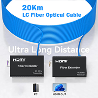 Extenseur de Fibre Optique DP vers HDMI 20KM, Nouveau Design, 4K60Hz 4:4:4 HDR, Transmission Vidéo Stable pour Équipement de Production de Diffusion