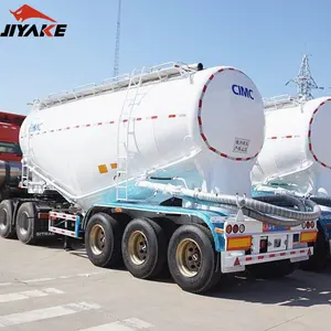 Remorque de camion-citerne Bulker de ciment de mètres cubes 3 essieux moteur diesel 45 60 80 tonnes 20-50 40,000 litres semi-remorque en acier Sinotruk