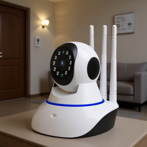 Wireless Network Security <b>Camera</b> <b>with</b> Pan-Tilt, Motion Detection, 3 Antennas, Cloud & Micro <b>SD</b> Storage, H.264 Compression, CMOS - Product Image 2