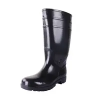 CEグリーンブラックPVCプラスチックガムブーツ農業作業安全靴防水保護レインブーツ労働者男性用ゴムガムブーツ
