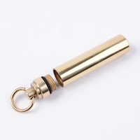 Boîte scellée en laiton étanche pour l'extérieur, mini flacon métallique pour pilules, pot à médicaments pour personnes âgées, conteneur anti-humidité et anti-lumière