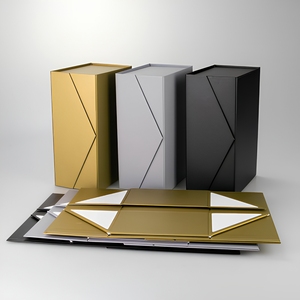 Custom Logo Eco-Friendly High-End Folding Magnetic Lid Rigid Gift <b>Box</b> <b>Flat</b> <b>Pack</b> Recyclable Cosmetic Jewelry Apparel Wine - Product Image 1