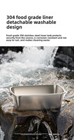 Chauffe-biberon sans fil 50W, boîte à lunch électrique portable, doublure intérieure amovible, grande capacité, sans BPA, appareil pour mère et bébé