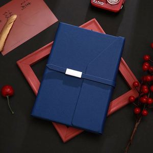 Promotional A5 Elegant Faux Leather Tri-Fold <b>Notebook</b> <b>Set</b> High-End Business Journal with Custom Logo Printing Available - Product Image 4