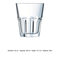 Verre Granity DOF 35 cl Trempé Arcoroc H 10,7 cm Ø 9,2 cm