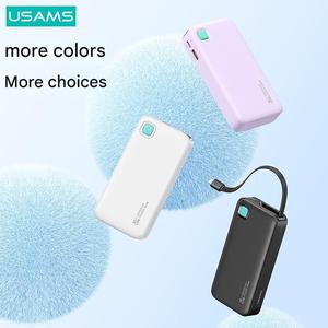 USAMS มาพร้อมกับพาวเวอร์แบงค์ระบบชาร์จเร็วขนาด10000มิลลิแอมป์แบตเตอรี่สำรองแบบพกพาของขวัญสำหรับโทรศัพท์มือถือ