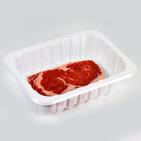 Barquette alimentaire jetable en plastique PP pour supermarché, emballage blister pour fruits de mer, viande, légumes, fruits, boîte de présentation
