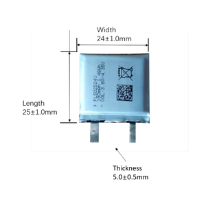 แบตเตอรี่โพลิเมอร์ลิเธียม PL502524V ความจุ 390mAh แบตเตอรี่สำรองแบบชาร์จได้ ความจุสูง - Product Image 3