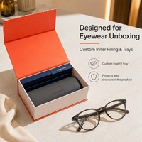 Boîte cadeau pour lunettes avec couvercle et base rigides, boîte d'emballage pour lunettes en papier rigide avec logo personnalisé pour lunettes de soleil
