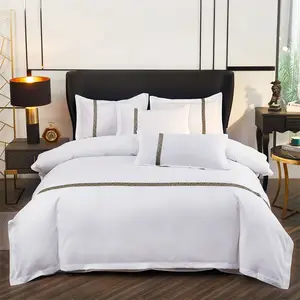 Biancheria da letto in poliestere Sheraton Cover di lusso copripiumino Hotel Set di lenzuola