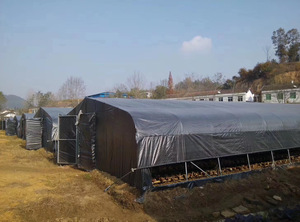 Telo in HDPE rinforzato da 150 g/m² per serra, 85% ombreggiante, bianco e nero <span class=keywords><strong>a</strong></span> quadri, per l'allevamento di funghi e l'agricoltura - Product Image 5