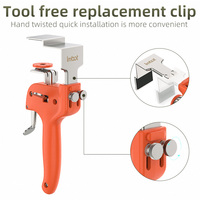 Pince de tiroir à clipser sans outil, en acier inoxydable 410, corps en nylon, pour montage frontal de tiroir, assemblage d'armoires Imbot