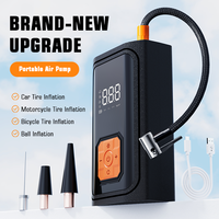 Compresseur d'air de pneu électrique sans fil portable 150Psi avec lumière de secours Mini pompe à air de pneu de voiture affichage à LED gonfleur de pneu de voiture