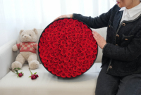 Boîte de roses naturelles en gros fleurs conservées roses éternelles vraies fleurs prix de gros cadeau de fleur infini de la Saint Valentin