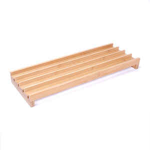 Kitchen dish drainer, bamboo <b>plate</b> <b>rack</b>, unpainted bamboo <b>plate</b> <b>rack</b>, dish <b>rack</b>, tableware drainer, bowl <b>rack</b> - Product Image 3