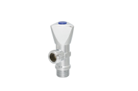 Robinet d'arrêt à ouverture lente en alliage de zinc D&R de haute qualité, 1/2'', finition chromée, pour salle de bain et évier de cuisine